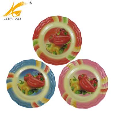 tea color melamine dinner plate  wholesale food grade melamine flower shape plate