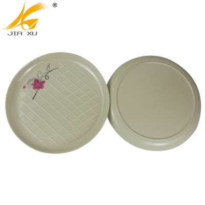 tea color melamine round dinner plate  wholesale food grade melamine inner line dinner plate