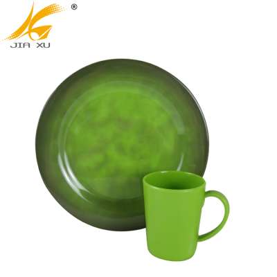 8pcs 100% melamine dinnerware set A5 high quality wholesale melamine two-tone tableware set