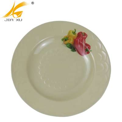 tea color melamine soup dinner plate  wholesale food grade melamine round dinner plate