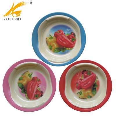 tea color melamine dinner plate  wholesale food grade melamine flower shape plate