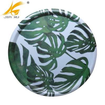 restaurant supply dinnerware summer design leaf round tray for holiday